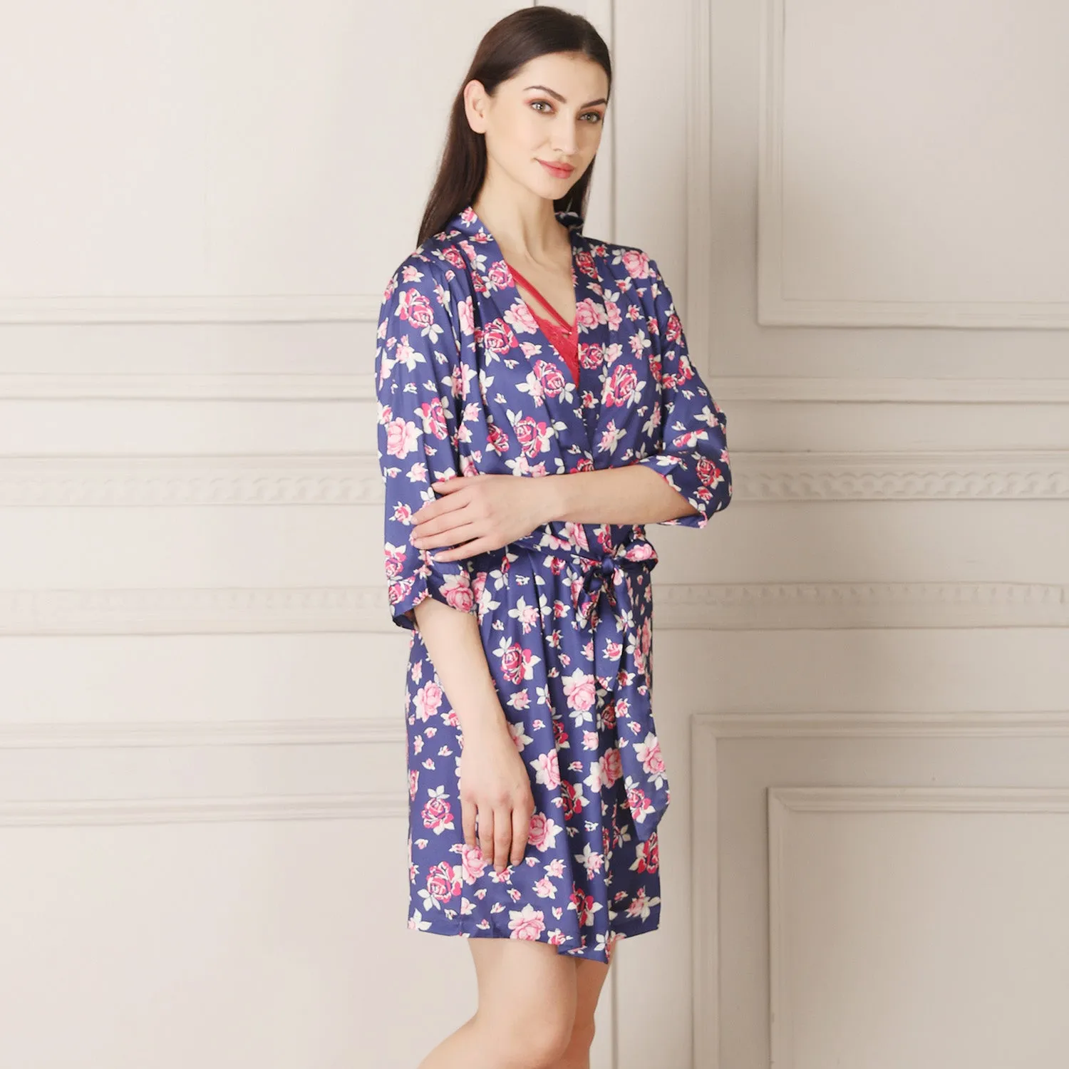 Floral Print Short Nightgown set