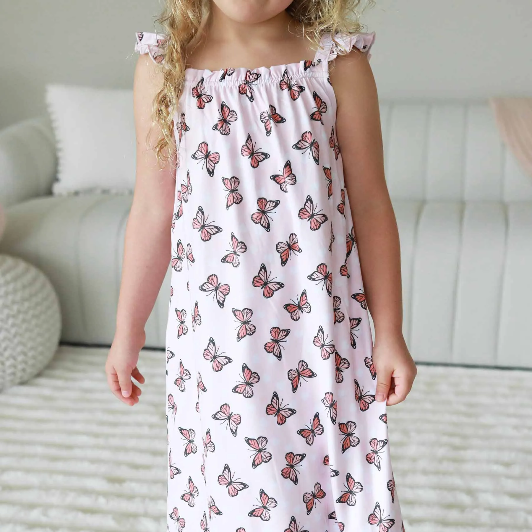 Full Length Ruffle Nightgown | Butterfly Dreams