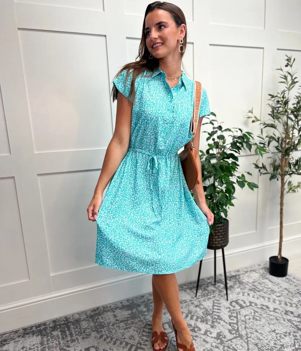 Green Waterfall Blossom Anne Dress