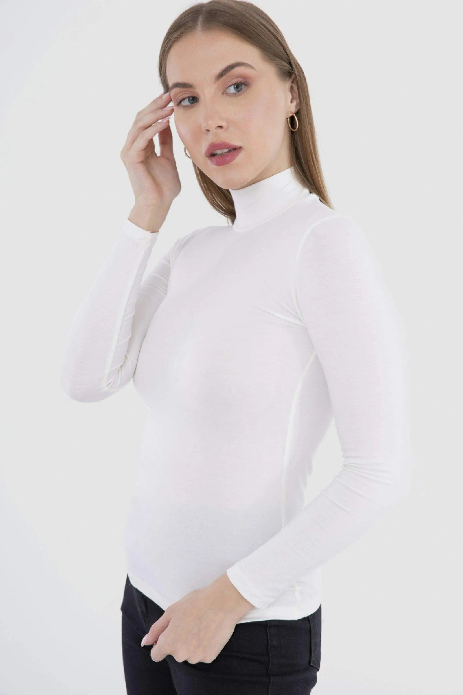 High Neck Long Sleeve Top