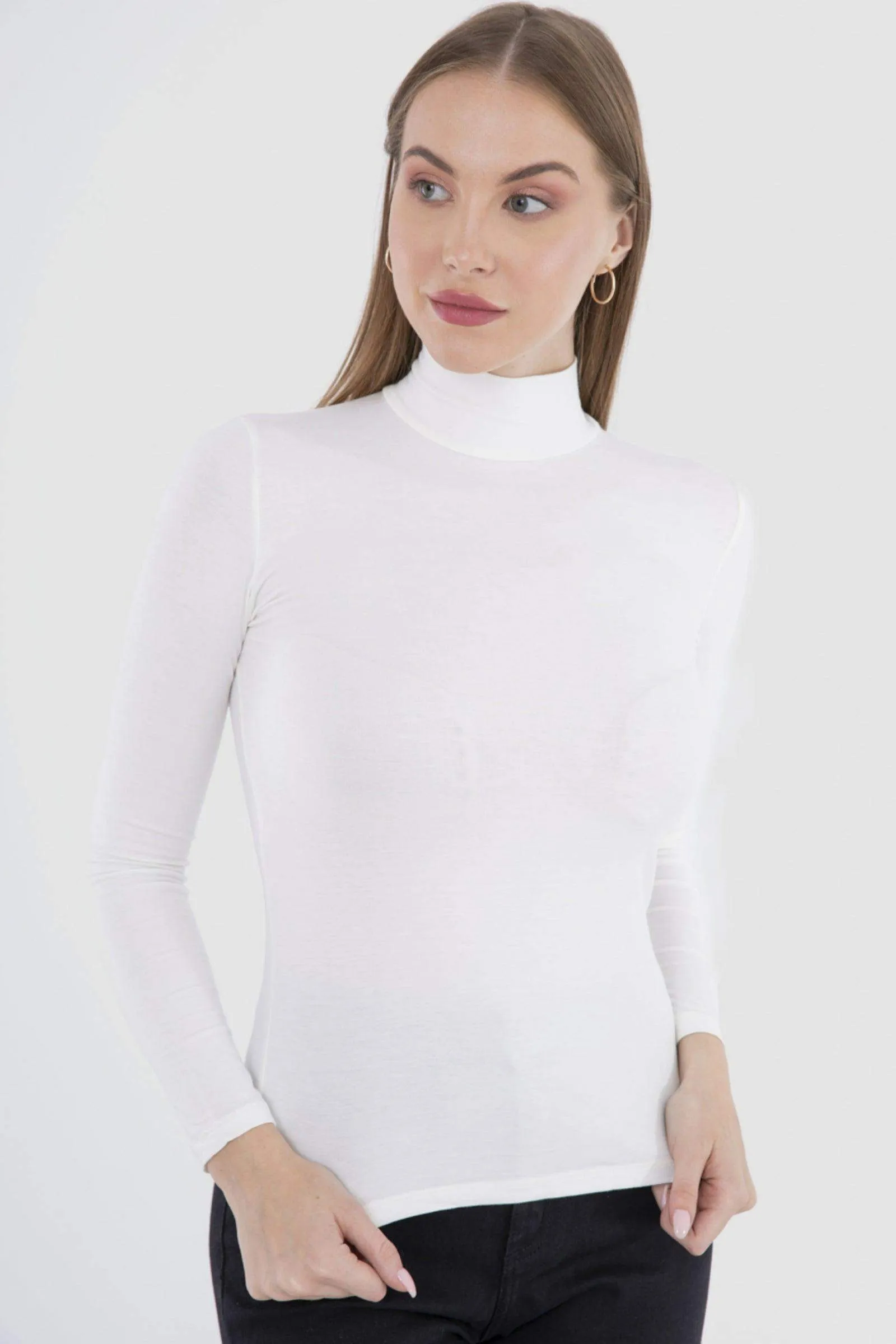 High Neck Long Sleeve Top