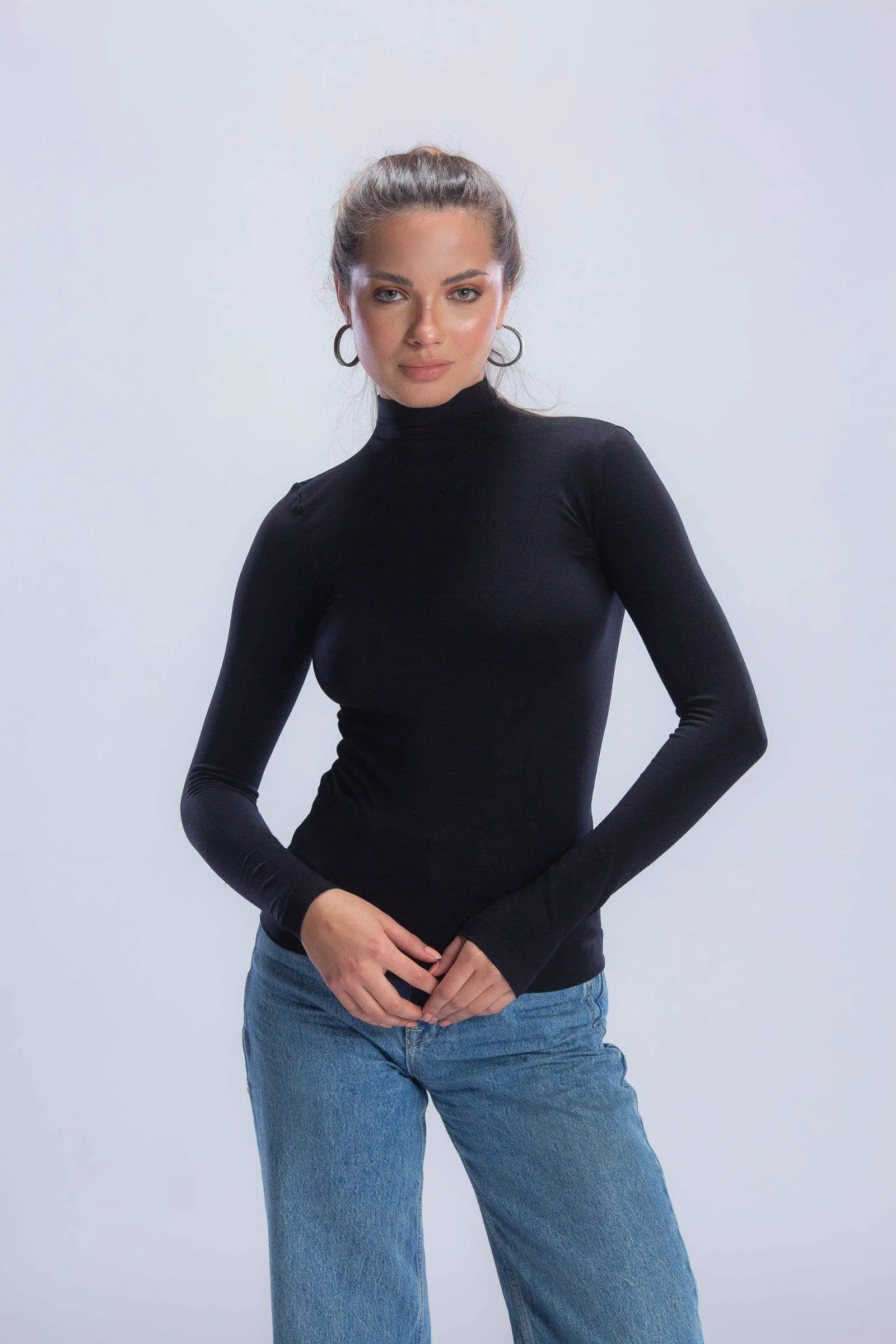 High Neck Long Sleeve Top