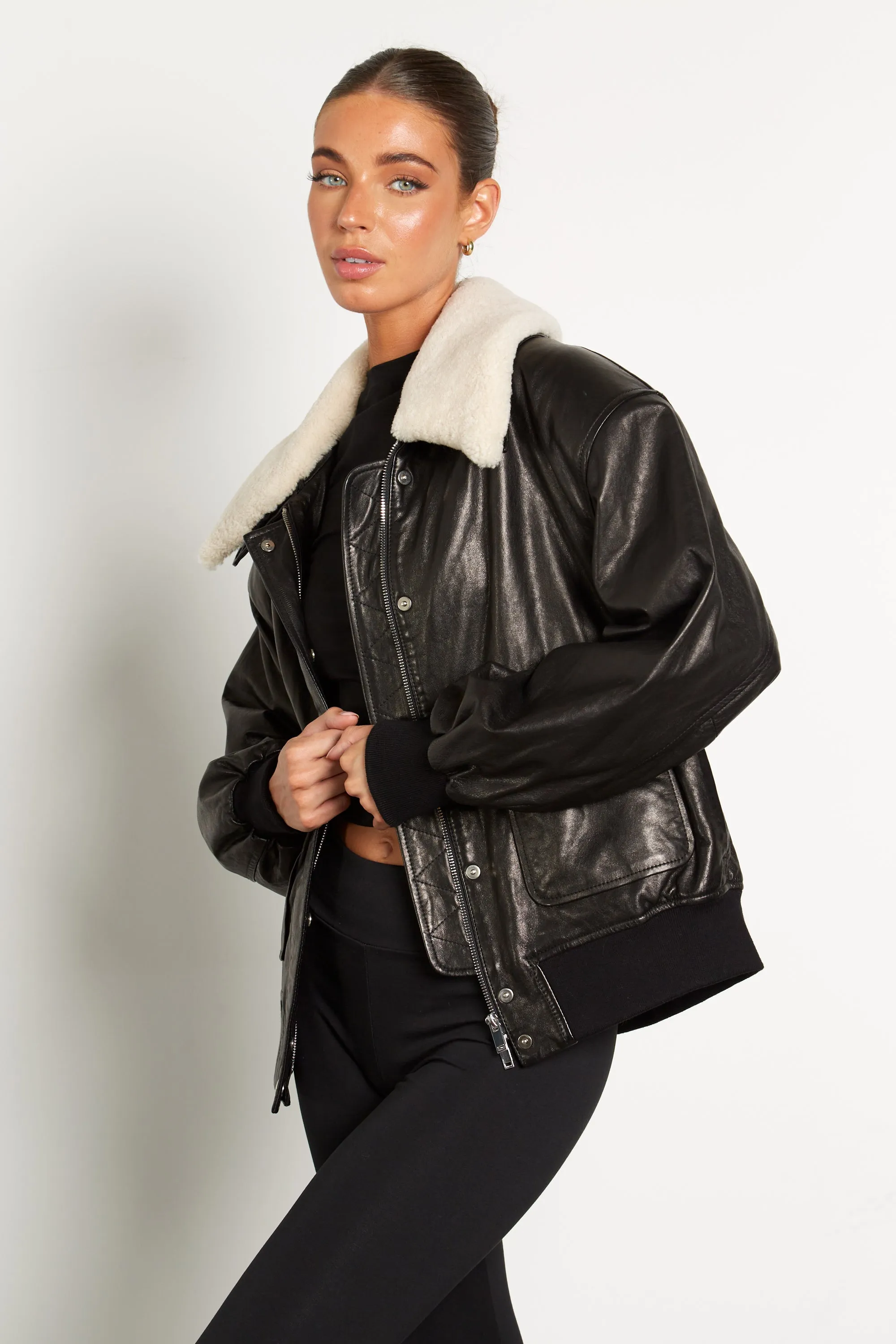 Jamie Shearling Bomber