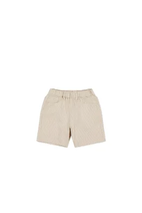 Kingsley Short - Fine Stripe Biscuit/Cloud