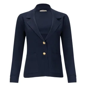 Knit Blazer - Navy