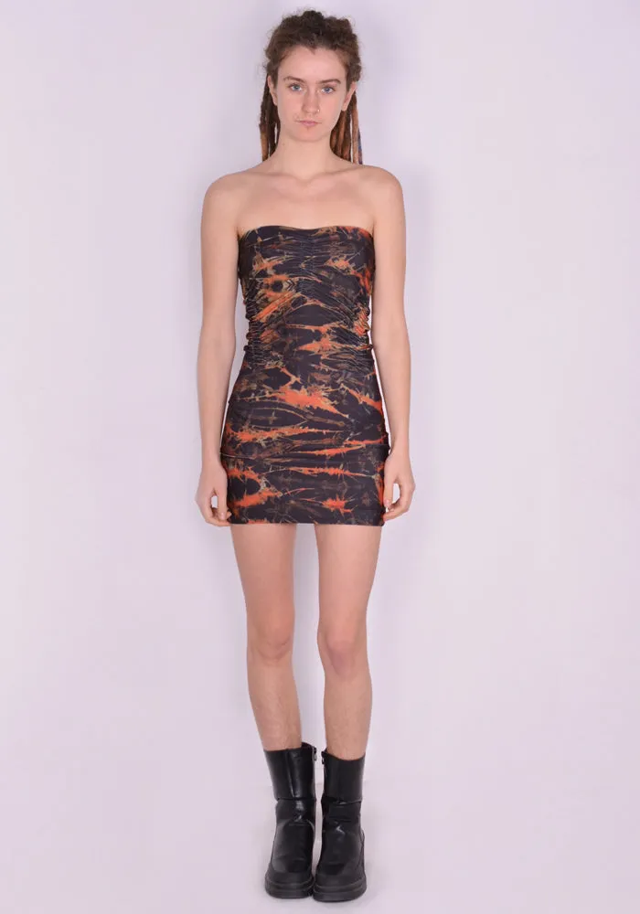 KNWLS SS24-SD0ACFL SKINN DRESS ACID FLAME