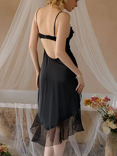 Lace Asymmetrical Hem Nightgown