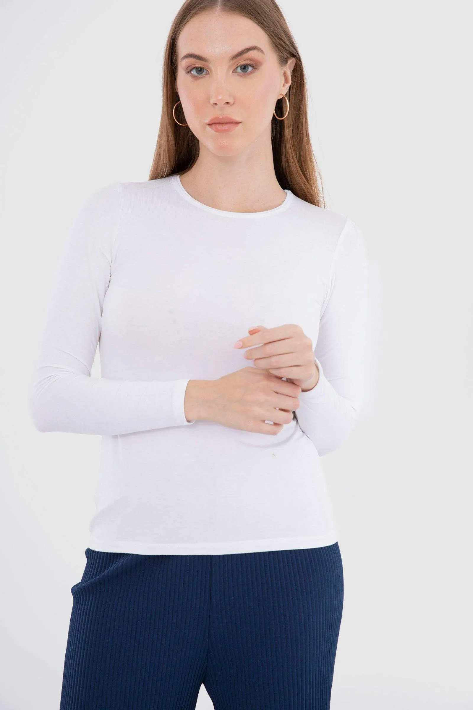 Long Sleeves Viscose Top