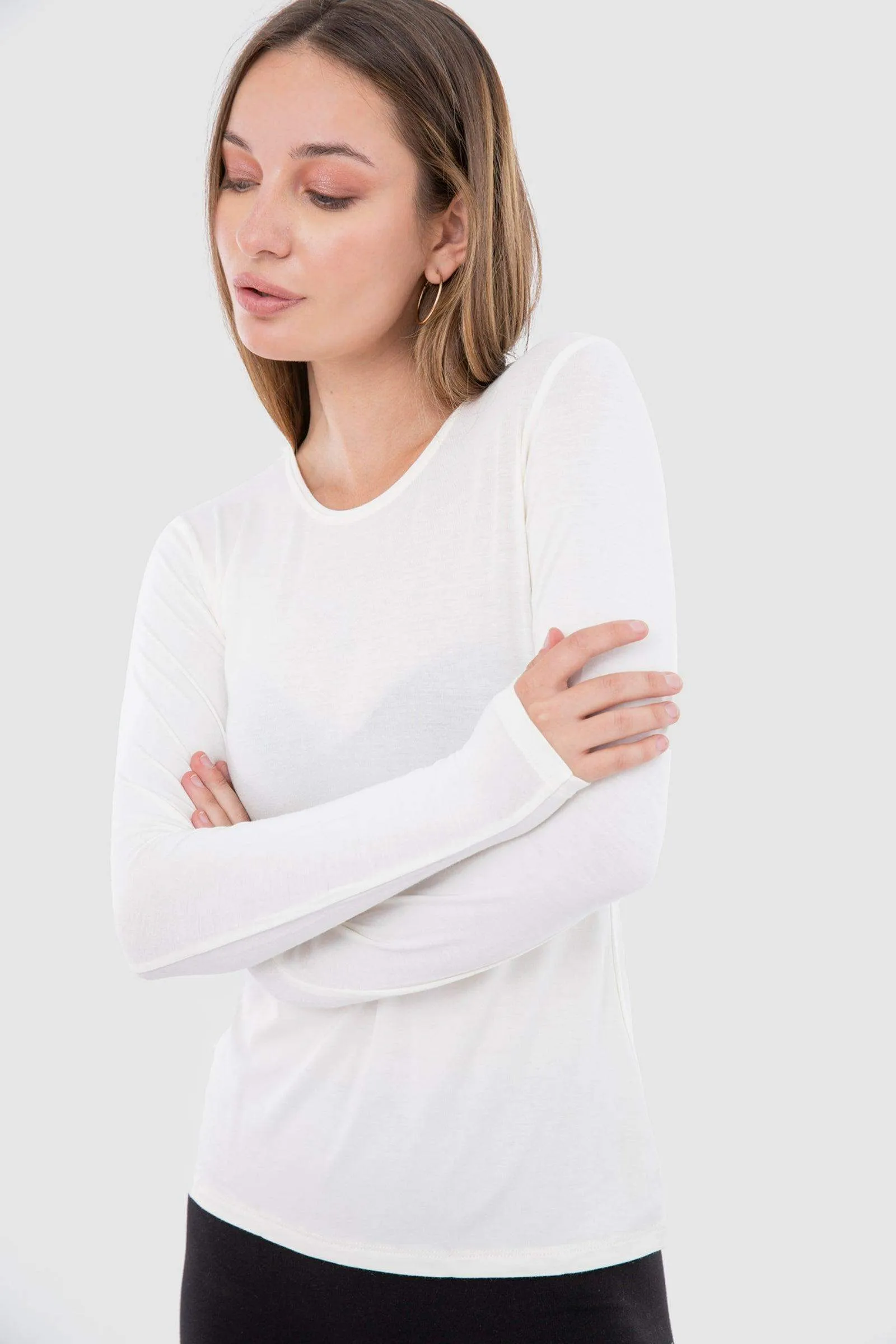 Long Sleeves Viscose Top