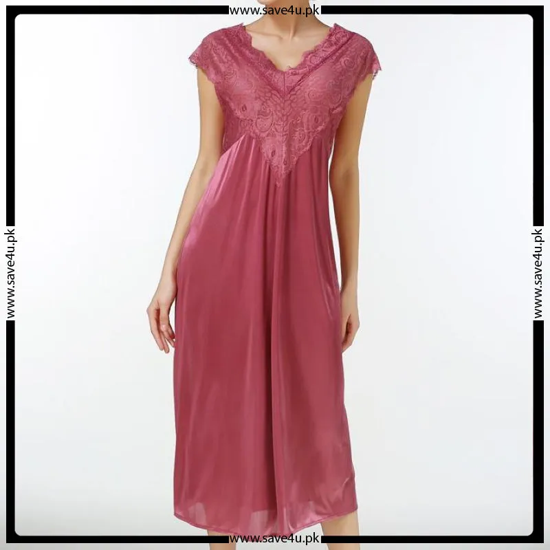 Luxury V Style Lace Design Nightdress Gown