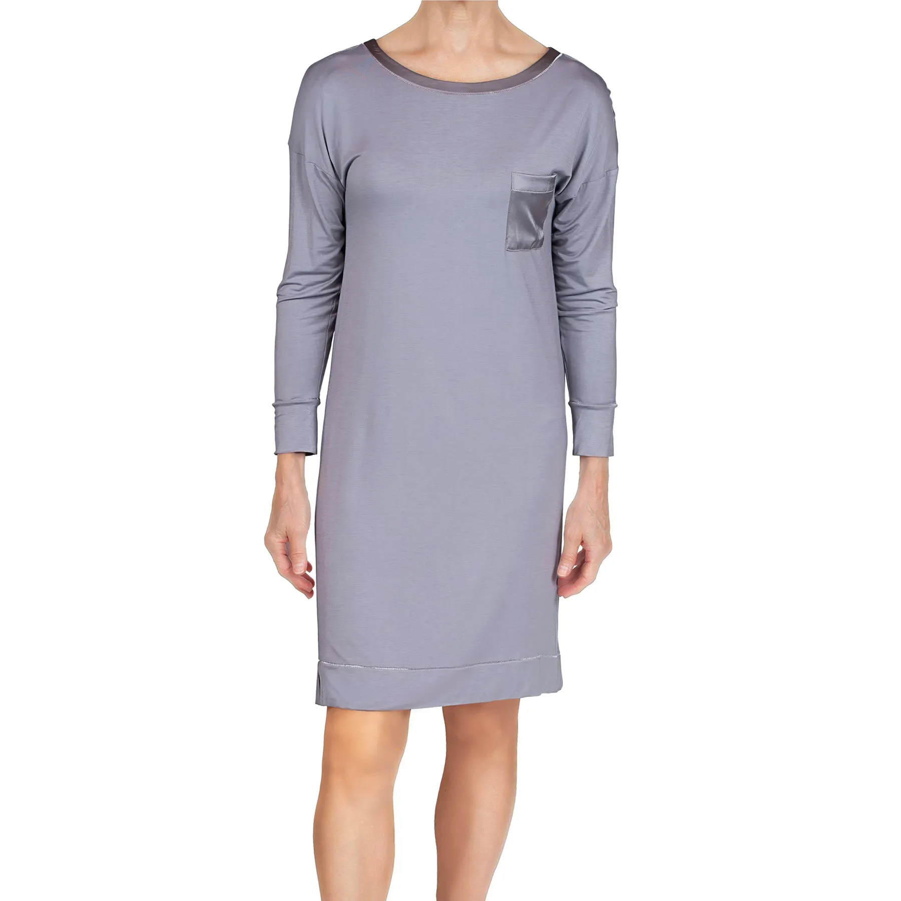 Madison Bamboo Knit Sleepshirt - Iris Gray