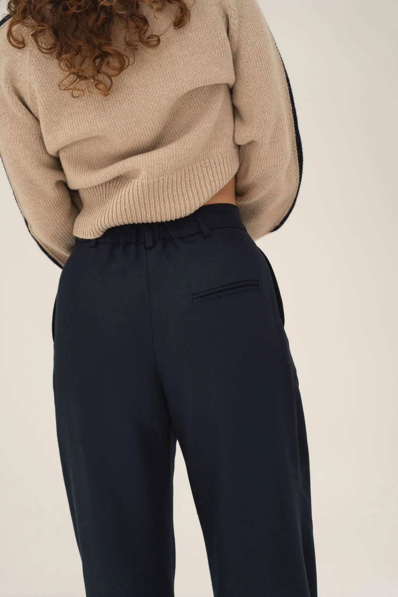 Mara Navy Tencel Trousers