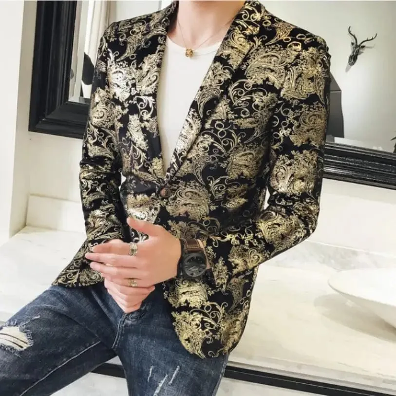 Men's Party Blazer Slim Fit Fashion Jacket