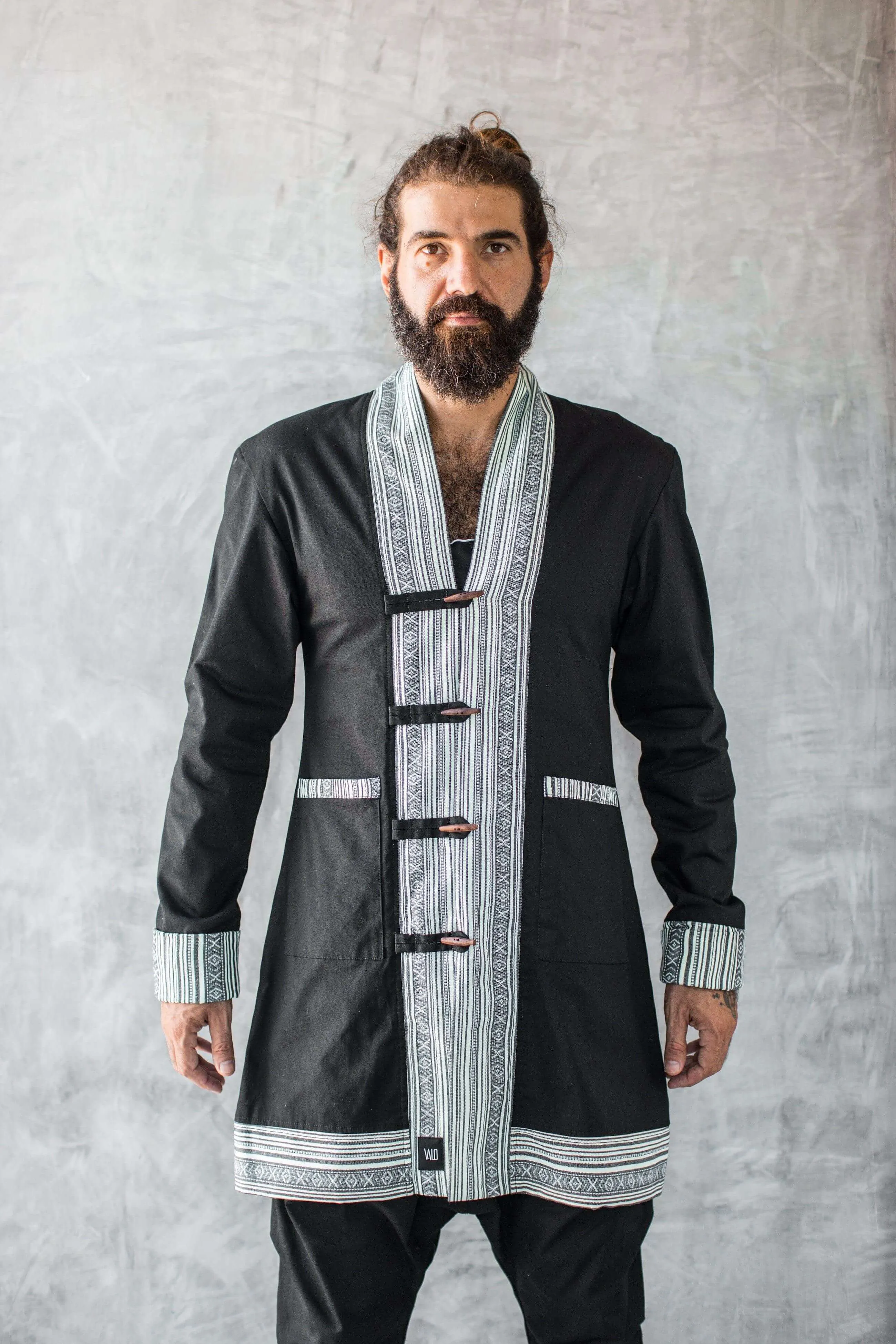 NAVAJO - Kimono Style Jacket with Tribal Detail