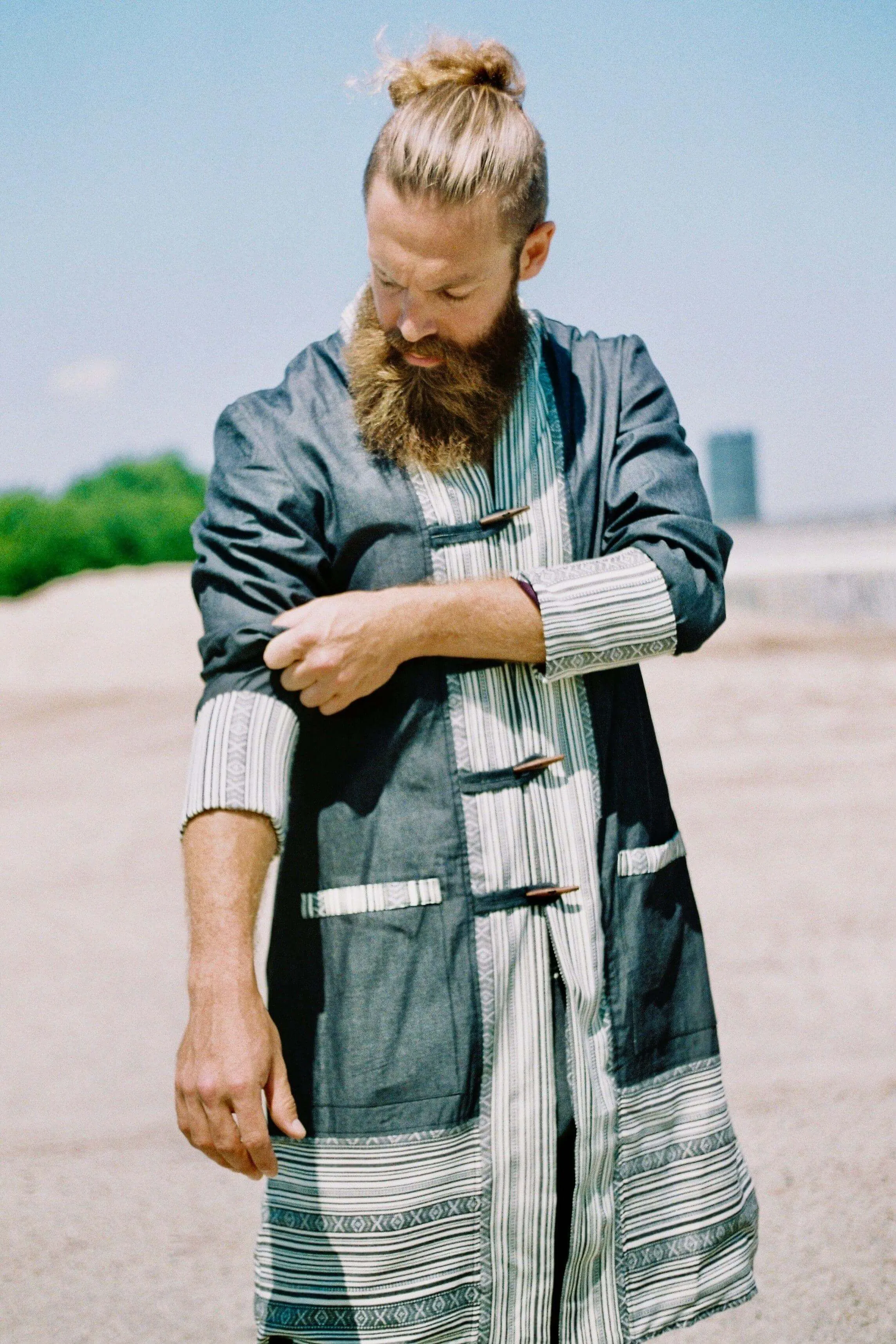 NAVAJO - Kimono Style Jacket with Tribal Detail