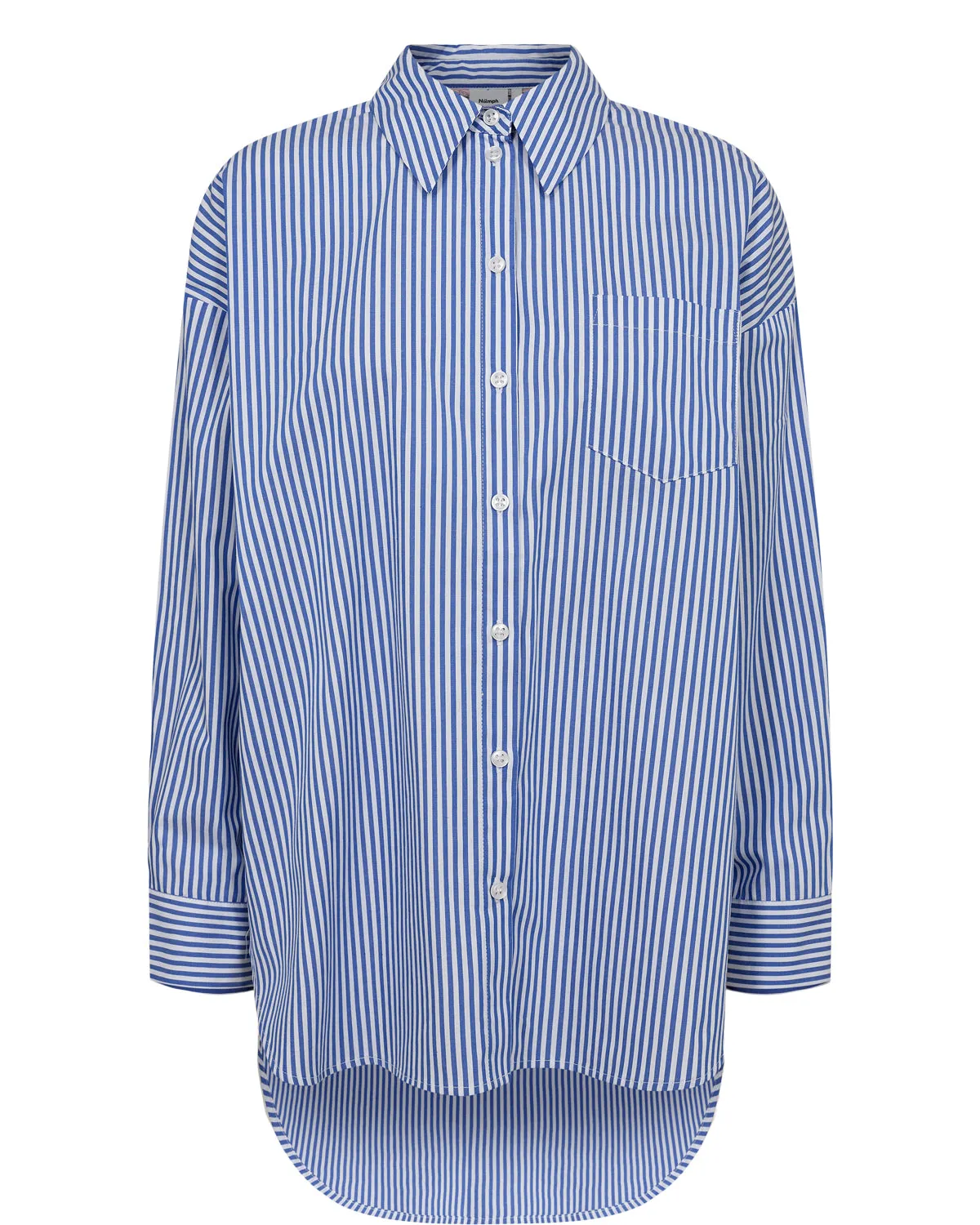 Numph Nuhailey Striped Shirt in Regatta Blue