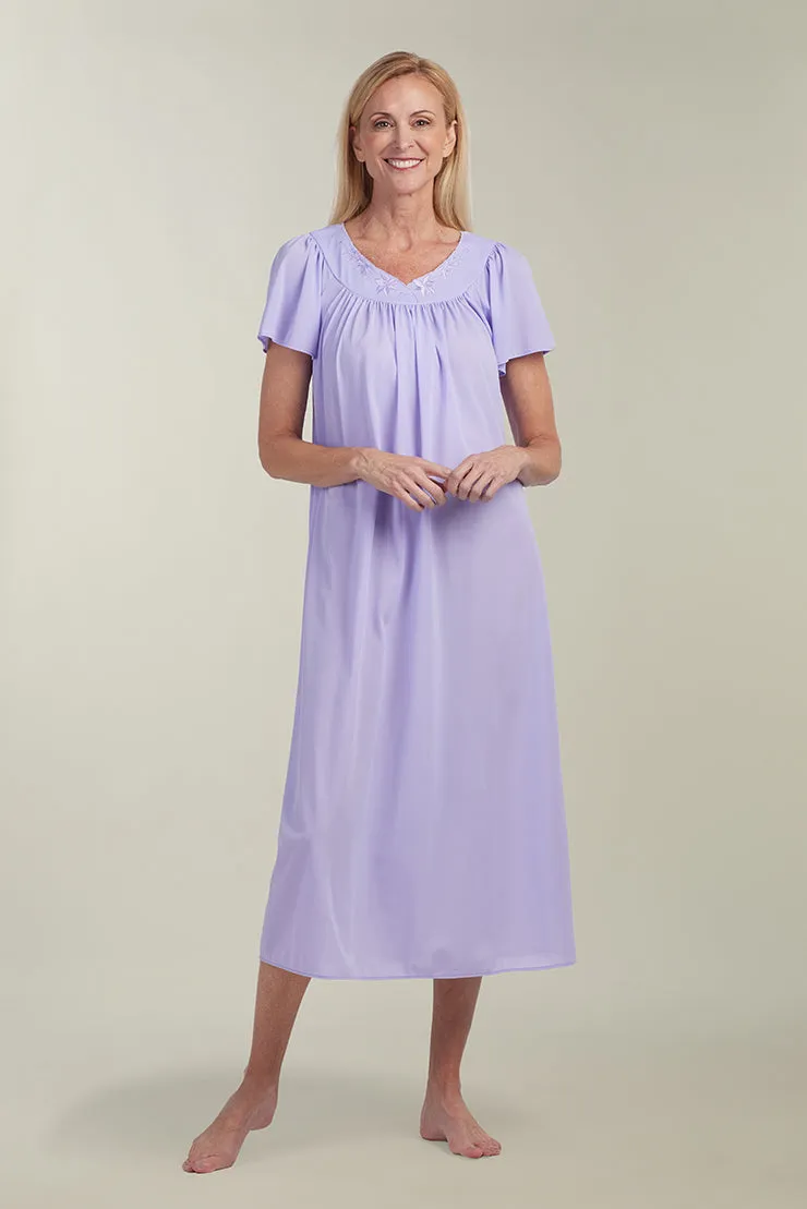 Nylon Tricot Long Nightgown