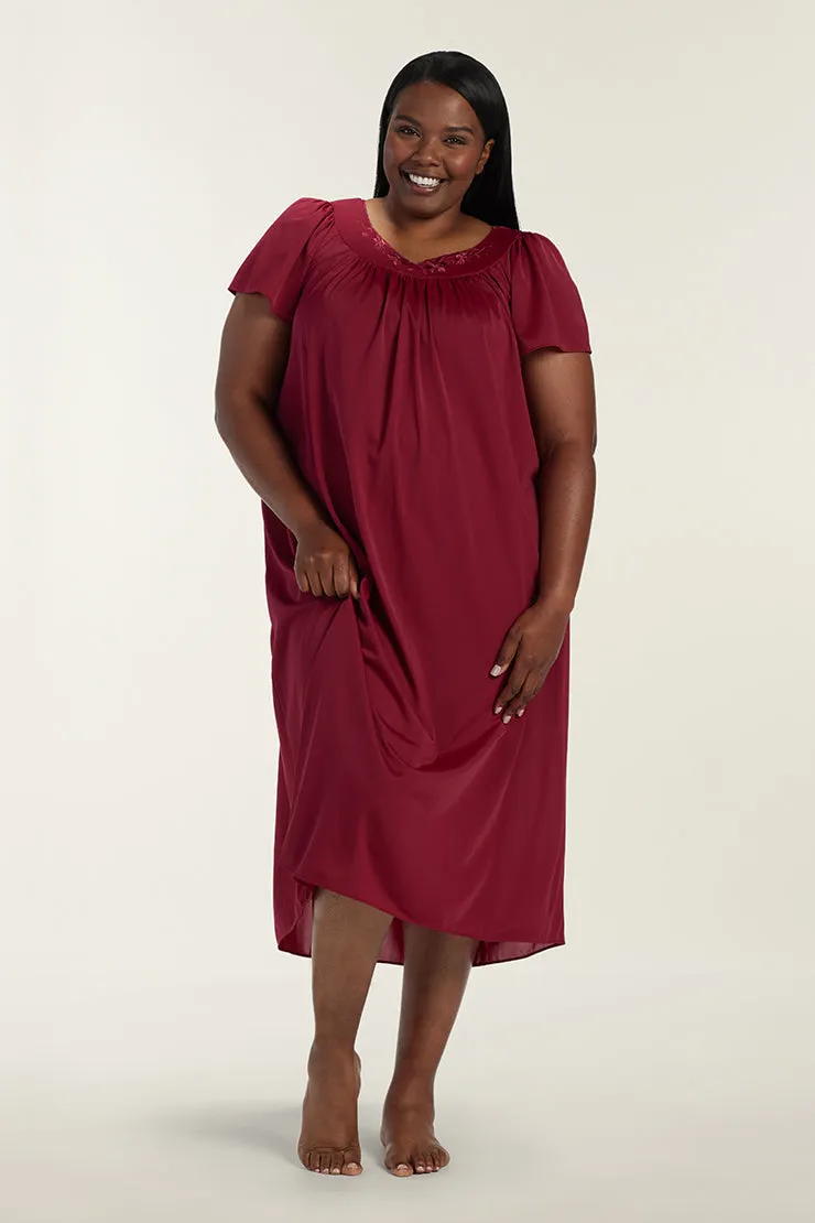 Nylon Tricot Long Nightgown