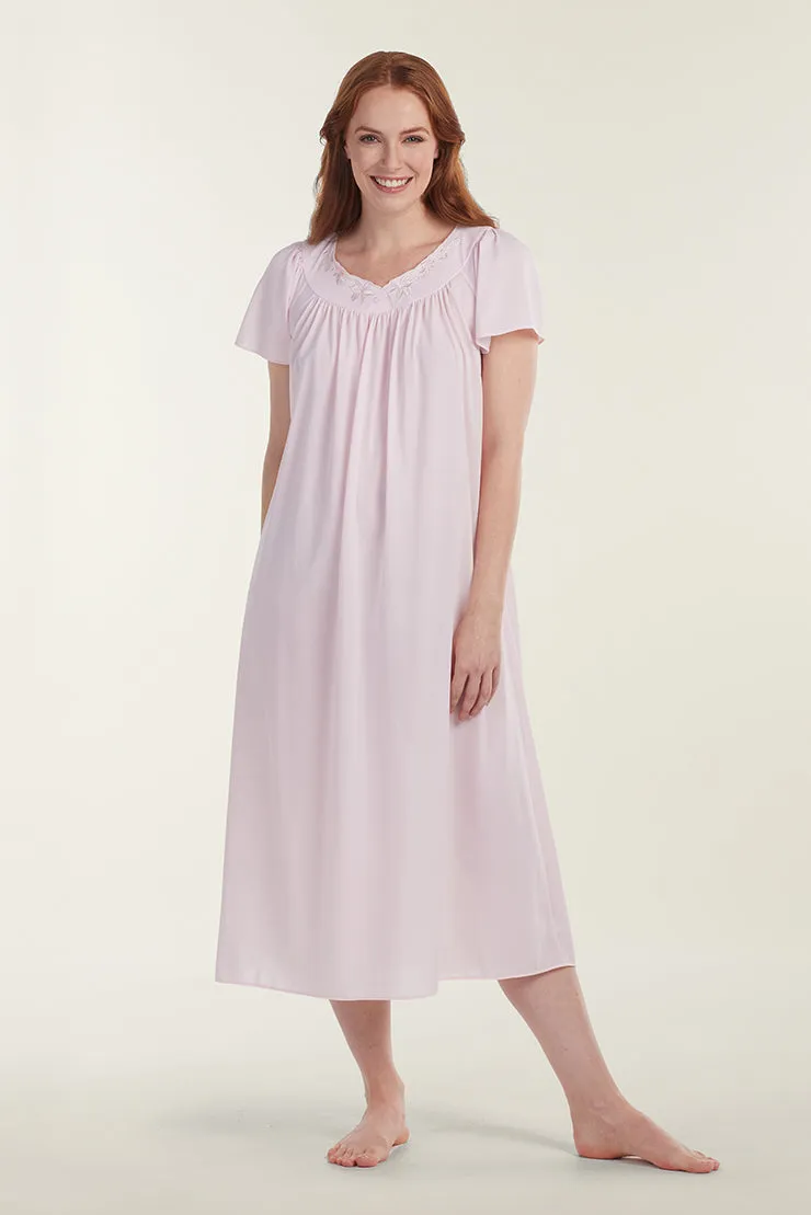 Nylon Tricot Long Nightgown