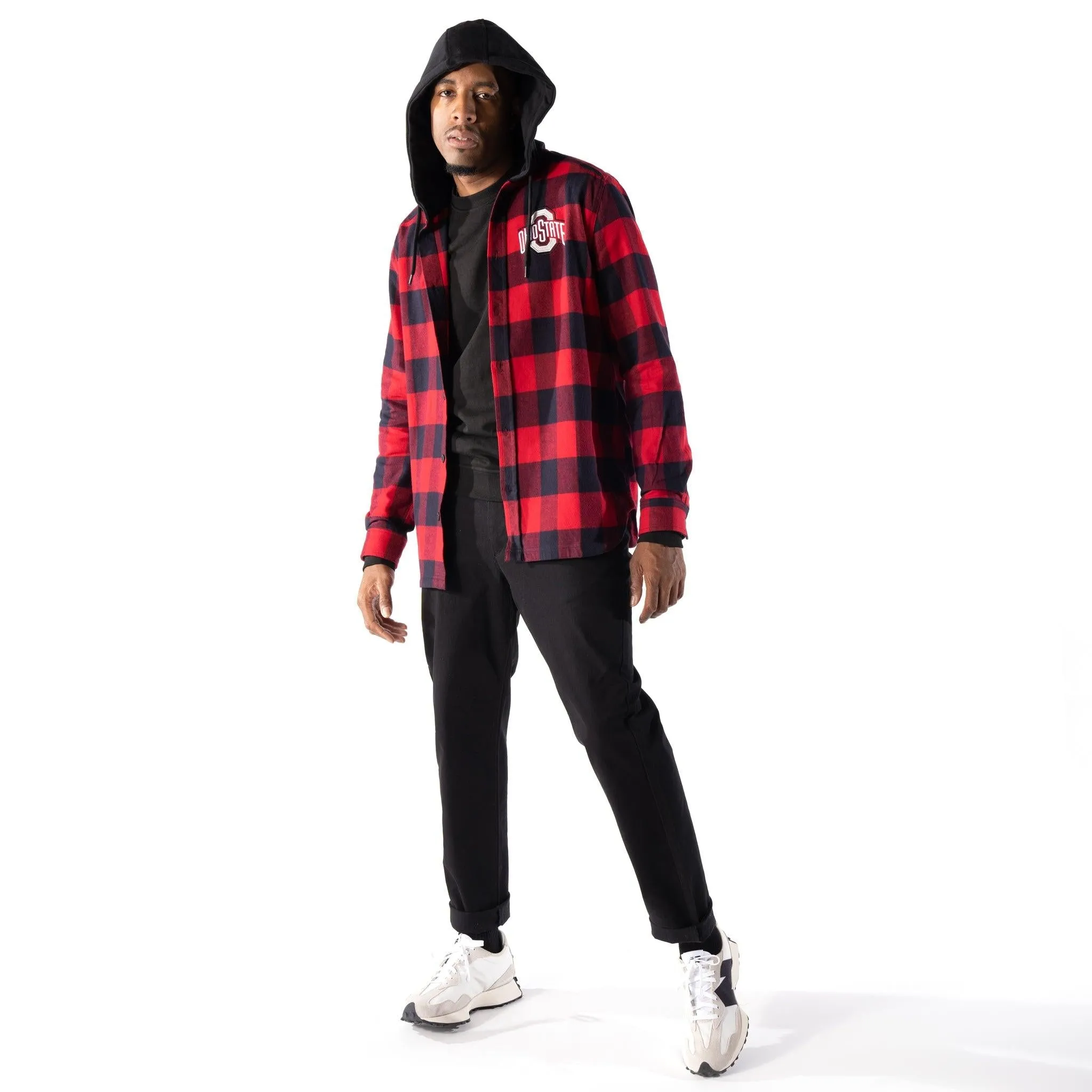 Ohio State Buckeyes Hooded Flannel Shirt