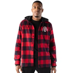 Ohio State Buckeyes Hooded Flannel Shirt