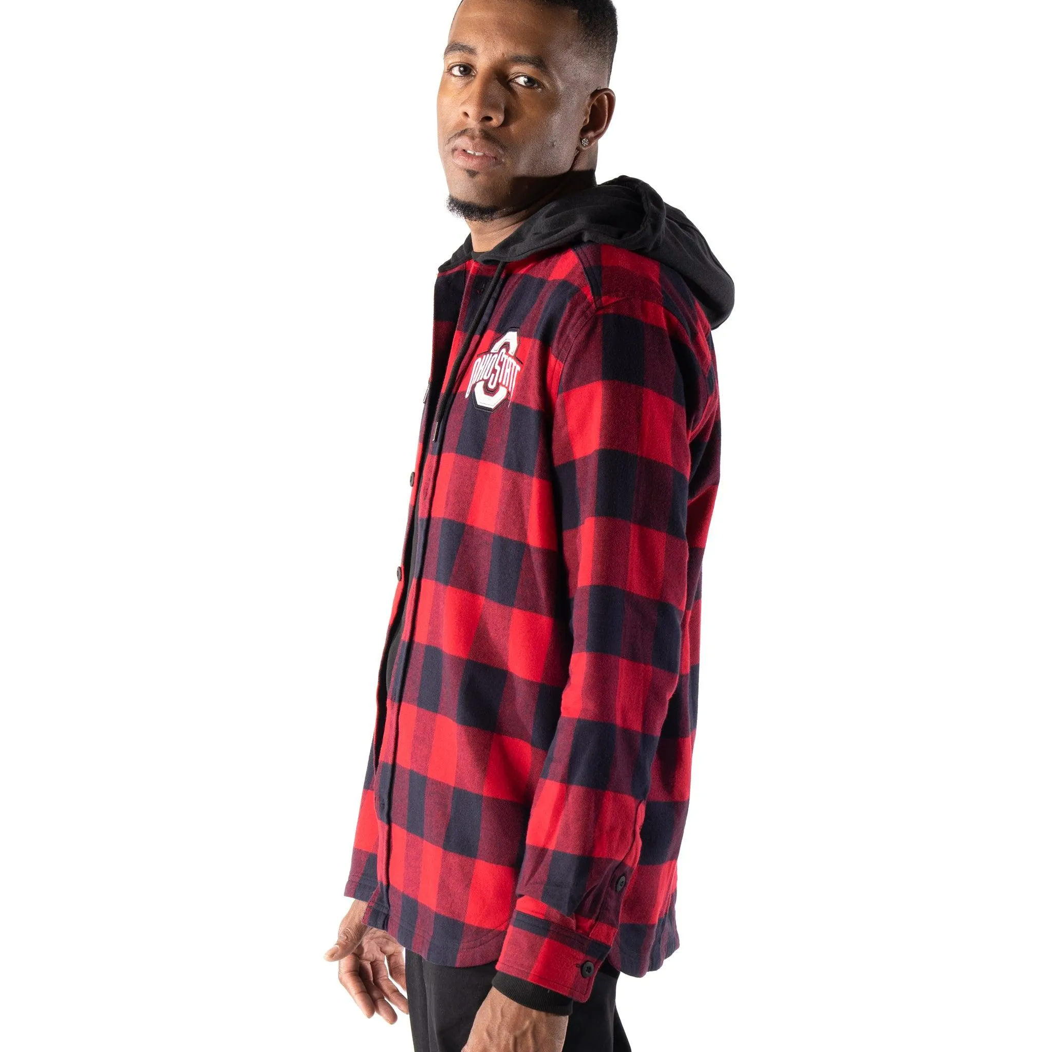 Ohio State Buckeyes Hooded Flannel Shirt