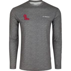 Ole Miss Performance Heather Long Sleeve Crew