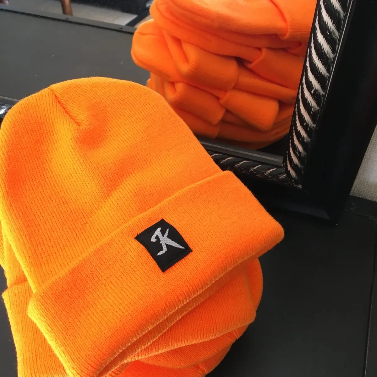 Orange beanies