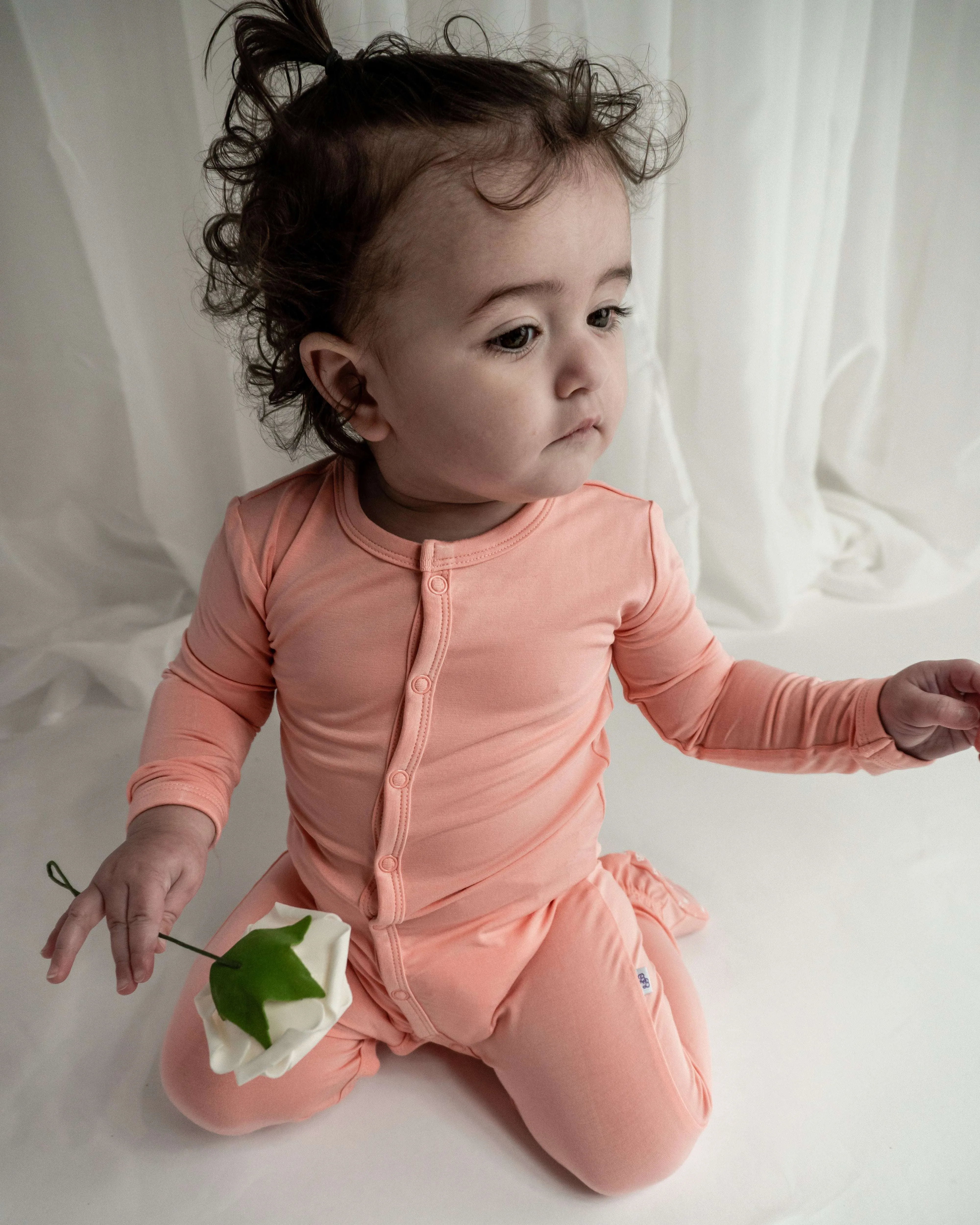 Peach | Snap Baby Footie