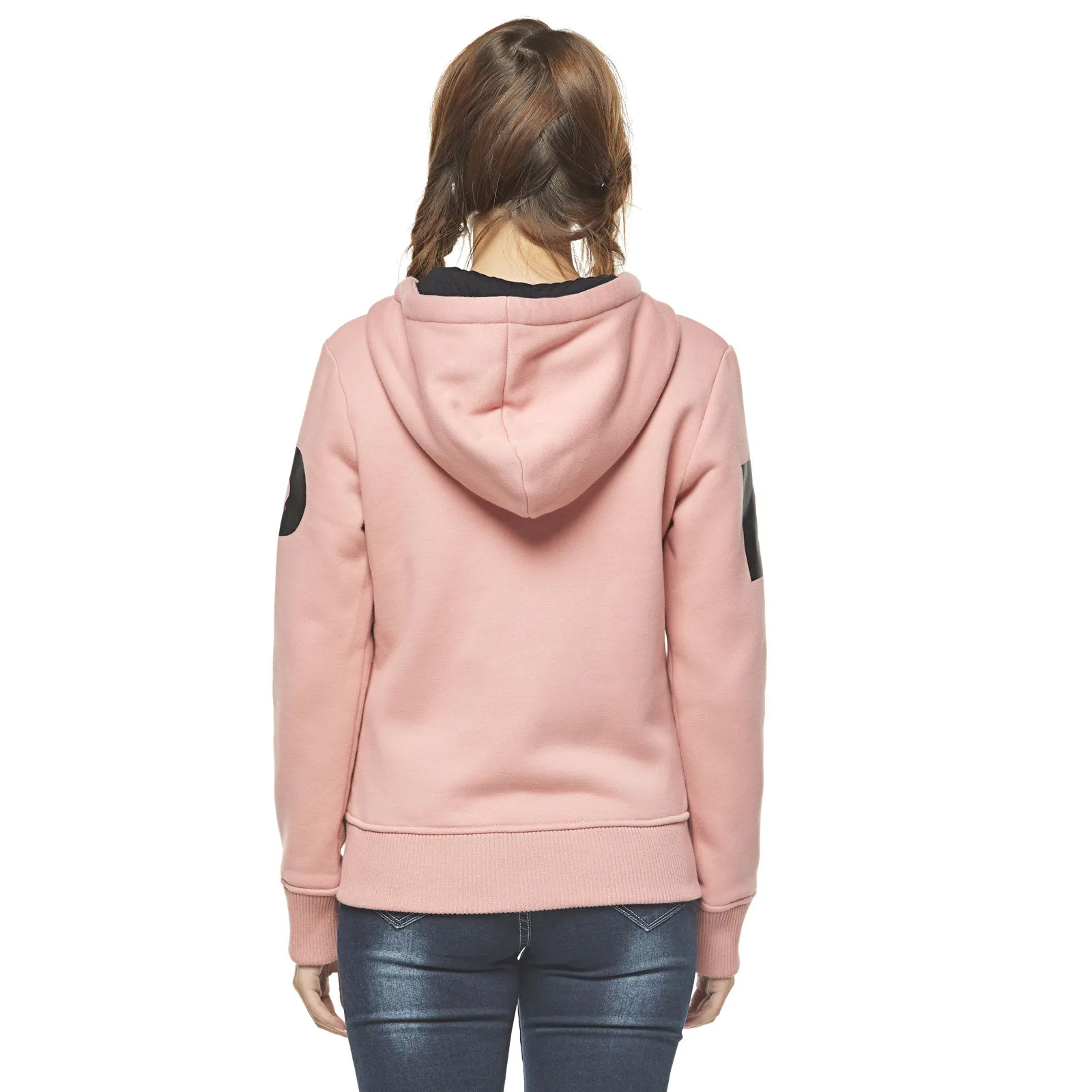 Pop Band Zip-up Hoodie - Pink