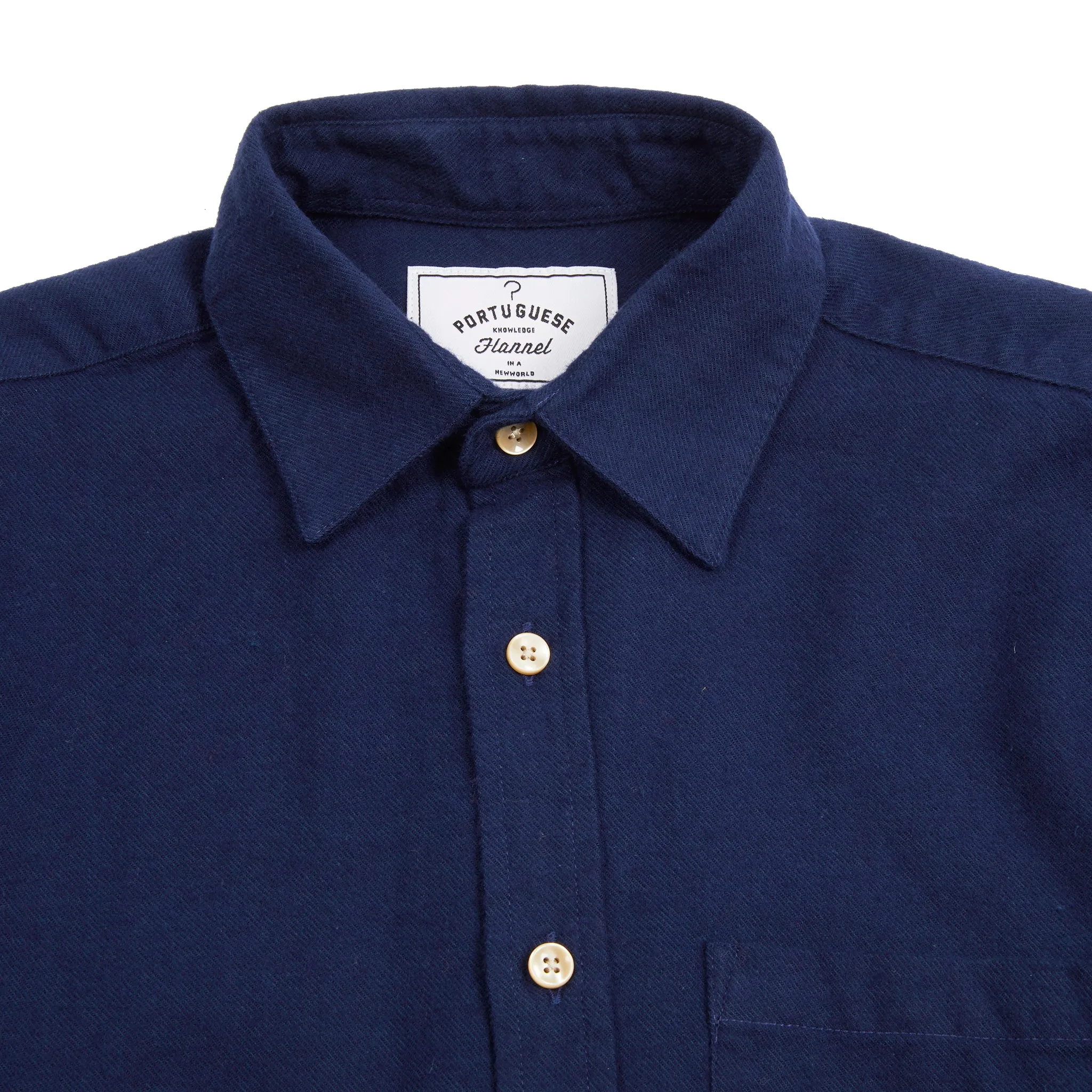 Portuguese Flannel Teca Shirt in Navy