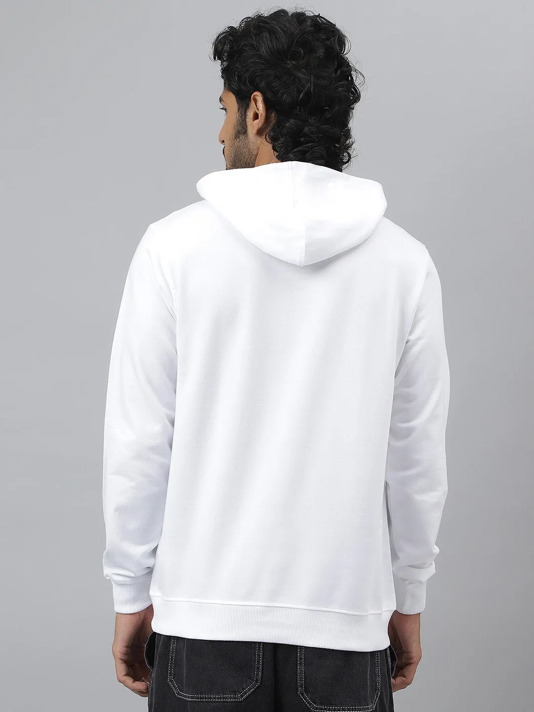 Pure Cotton Logo Print White Hoodie - Snooze