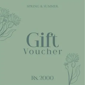 Spring & Summer Gift Vouchers - 2000 LKR