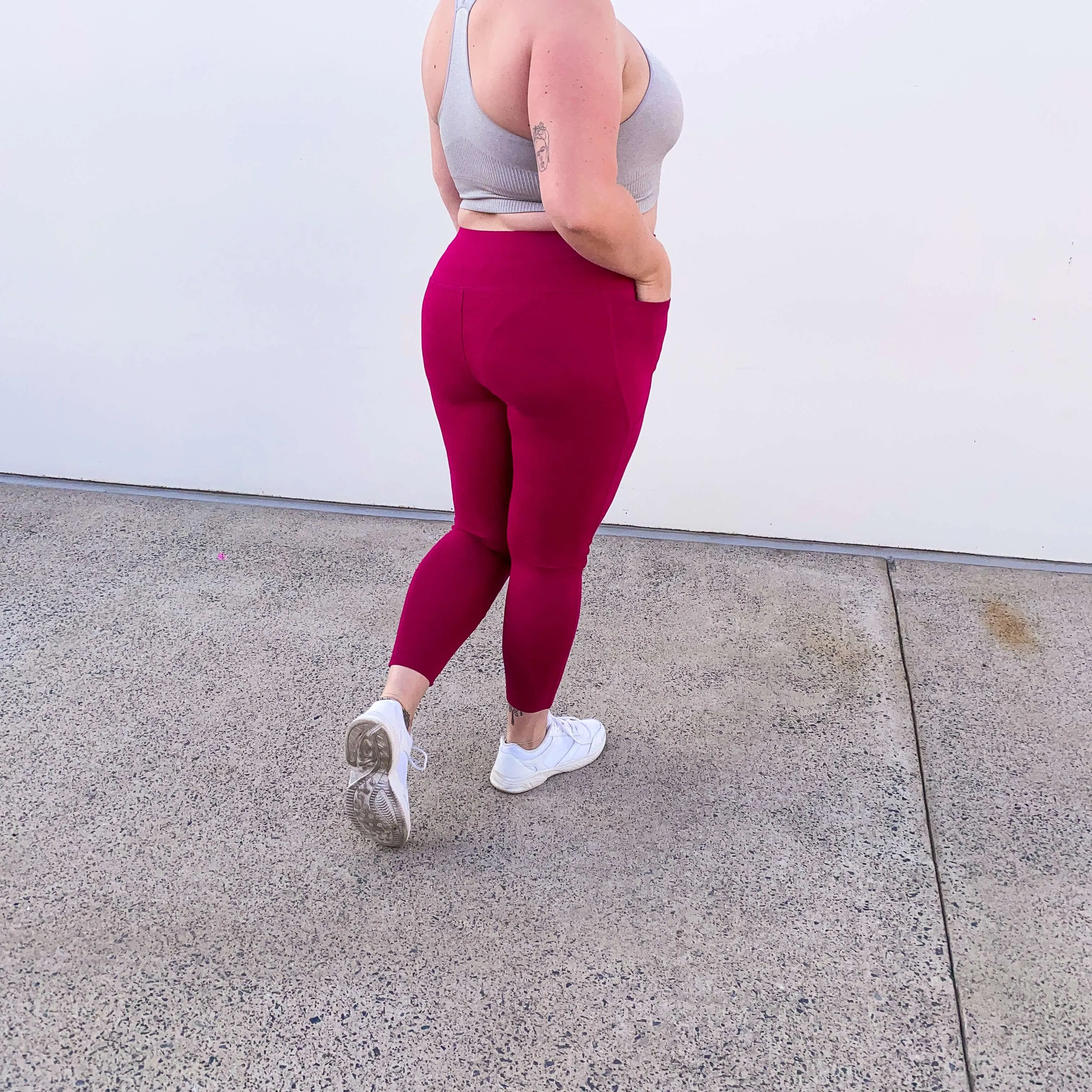 Squat-sichere Leggings in voller Länge - Raspberry Pie