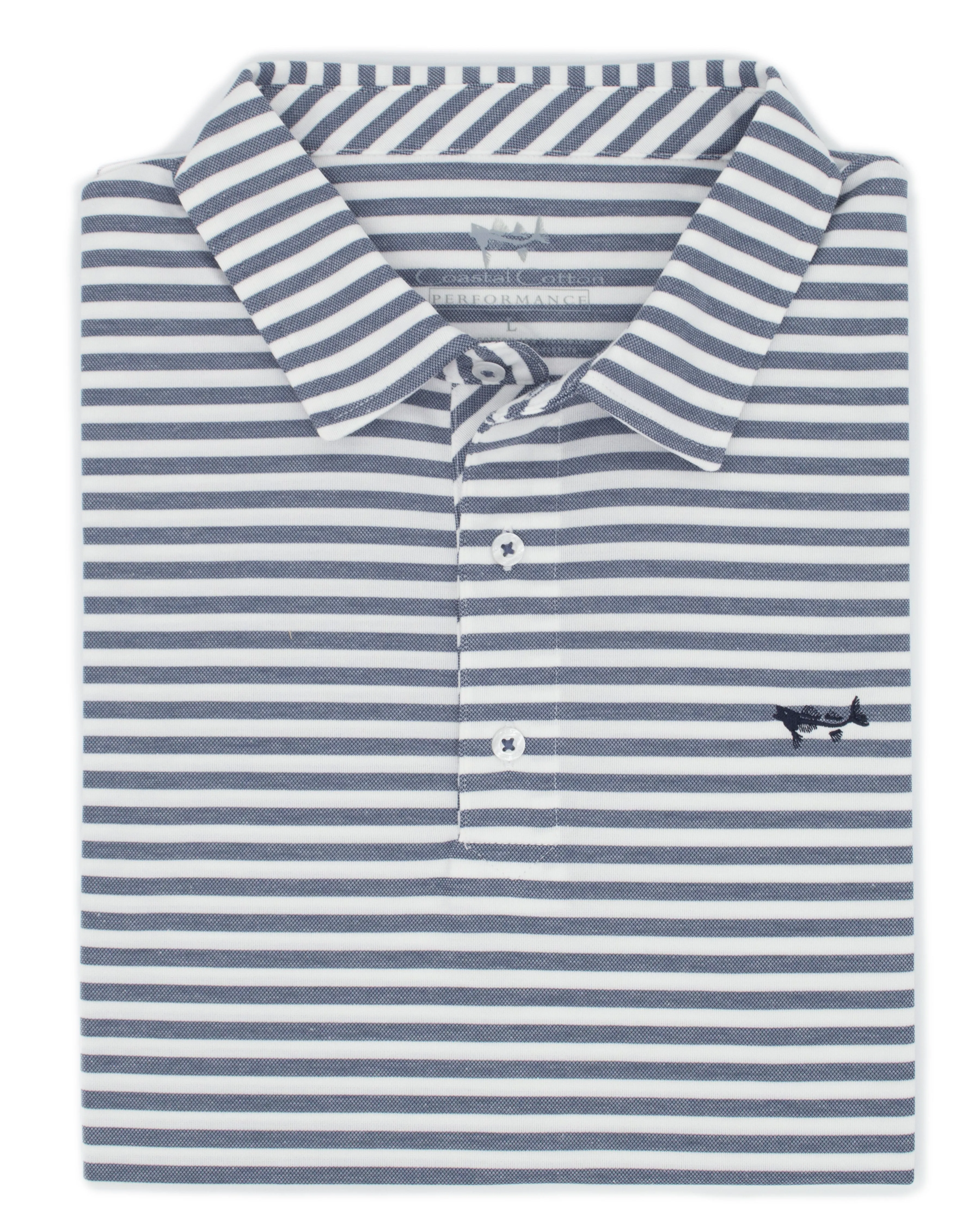 Stripe Performance Polo