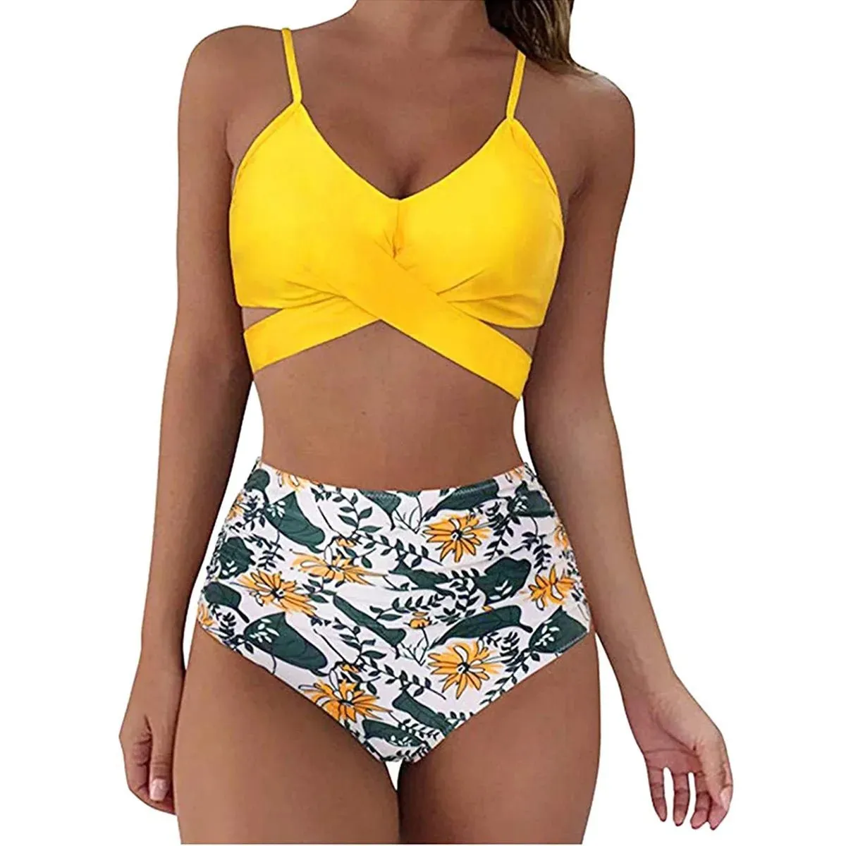 Summer Sexy High Waist Women Swimwear 2 Piece Swimsuit