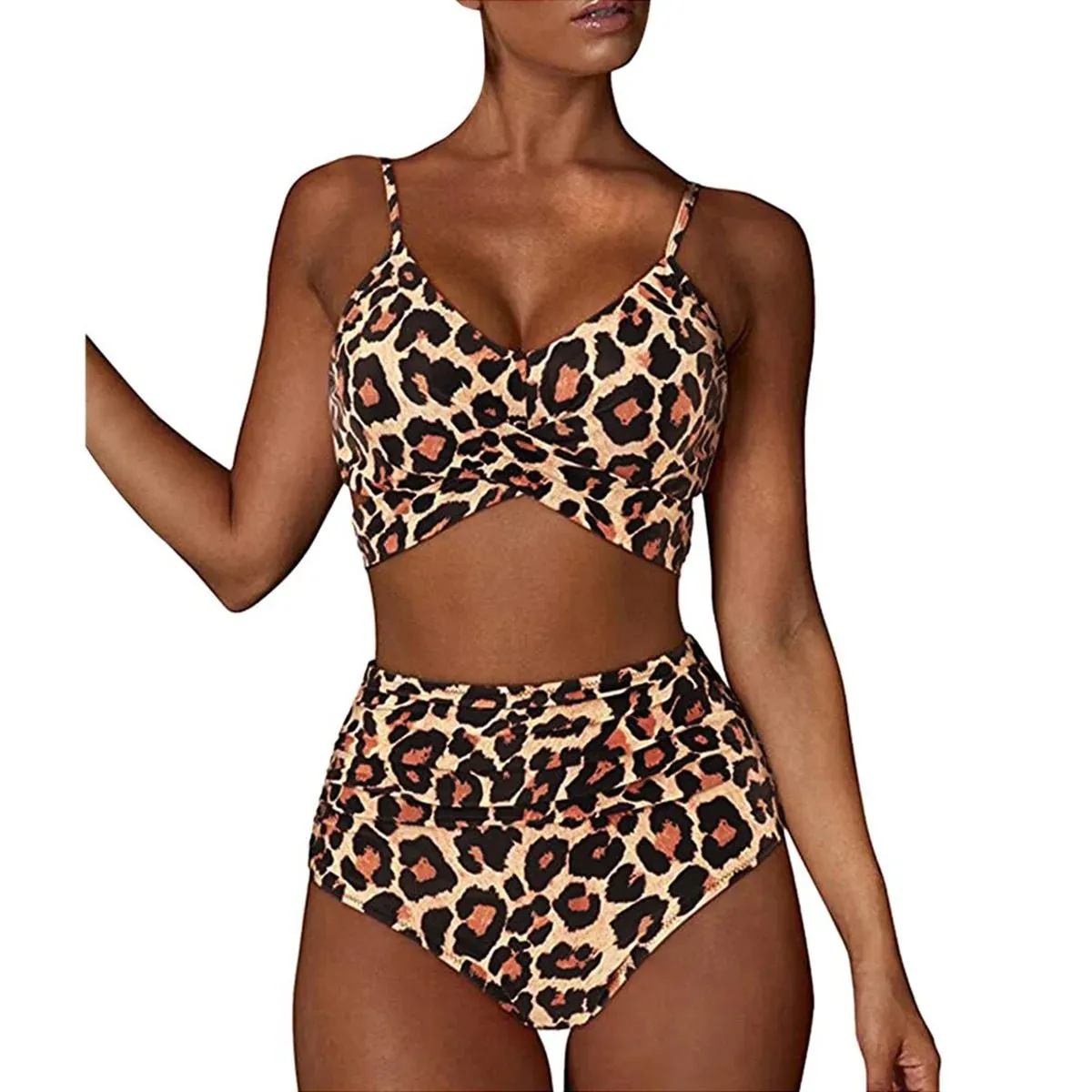 Summer Sexy High Waist Women Swimwear 2 Piece Swimsuit