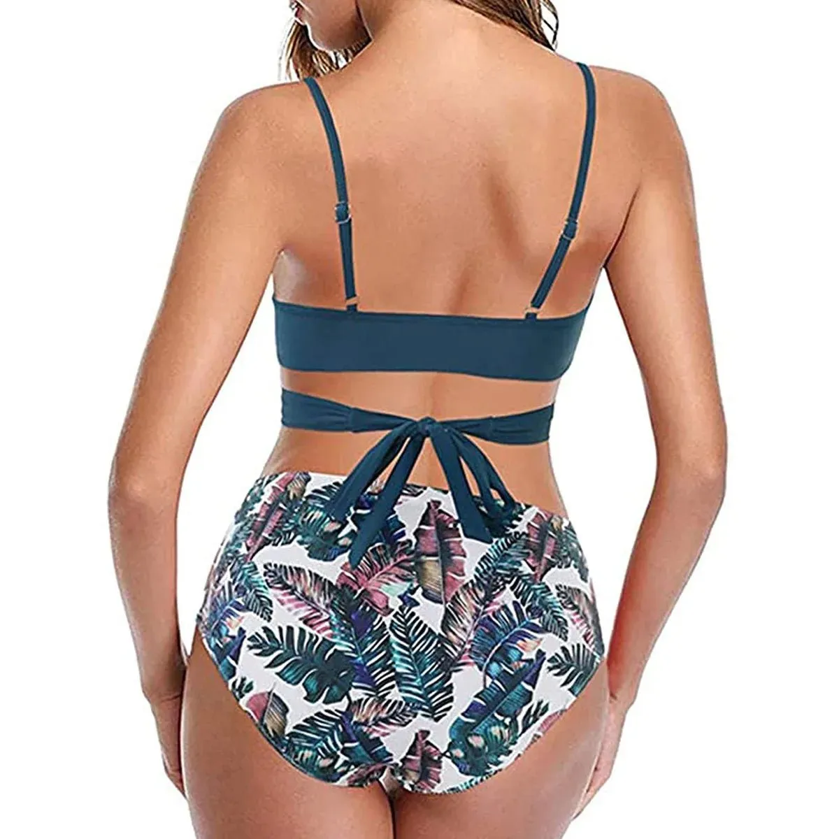 Summer Sexy High Waist Women Swimwear 2 Piece Swimsuit