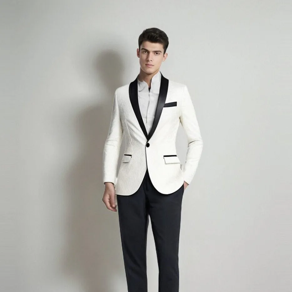 The Talbot Slim Fit Blazer Suit Jacket - White