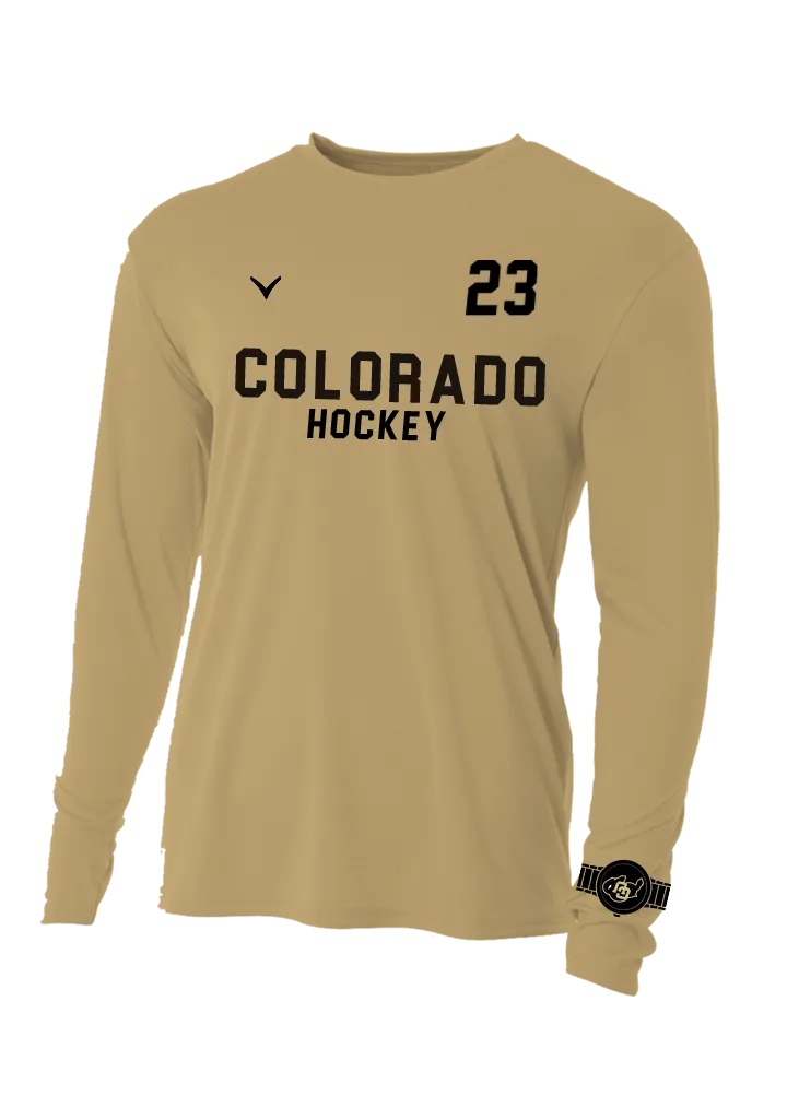 University of Colorado Gold Long Sleeve Performance Crew