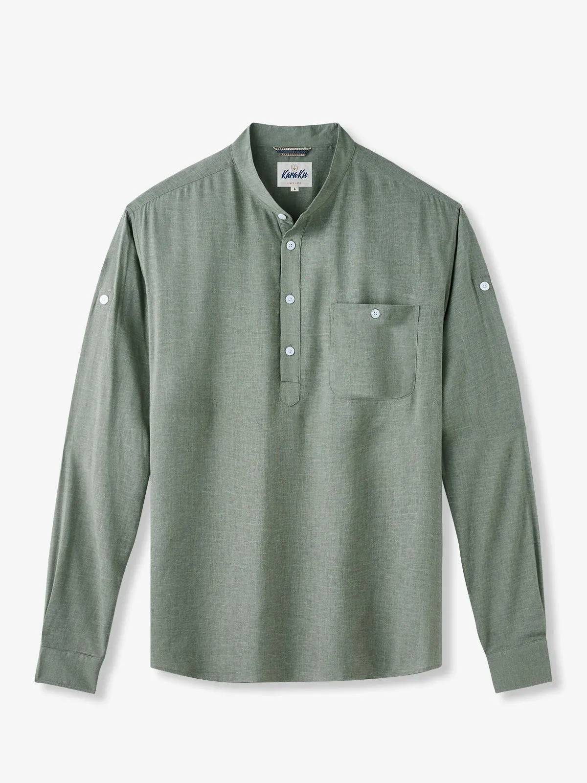 Urban Minimalist Long-Sleeve Linen Shirt