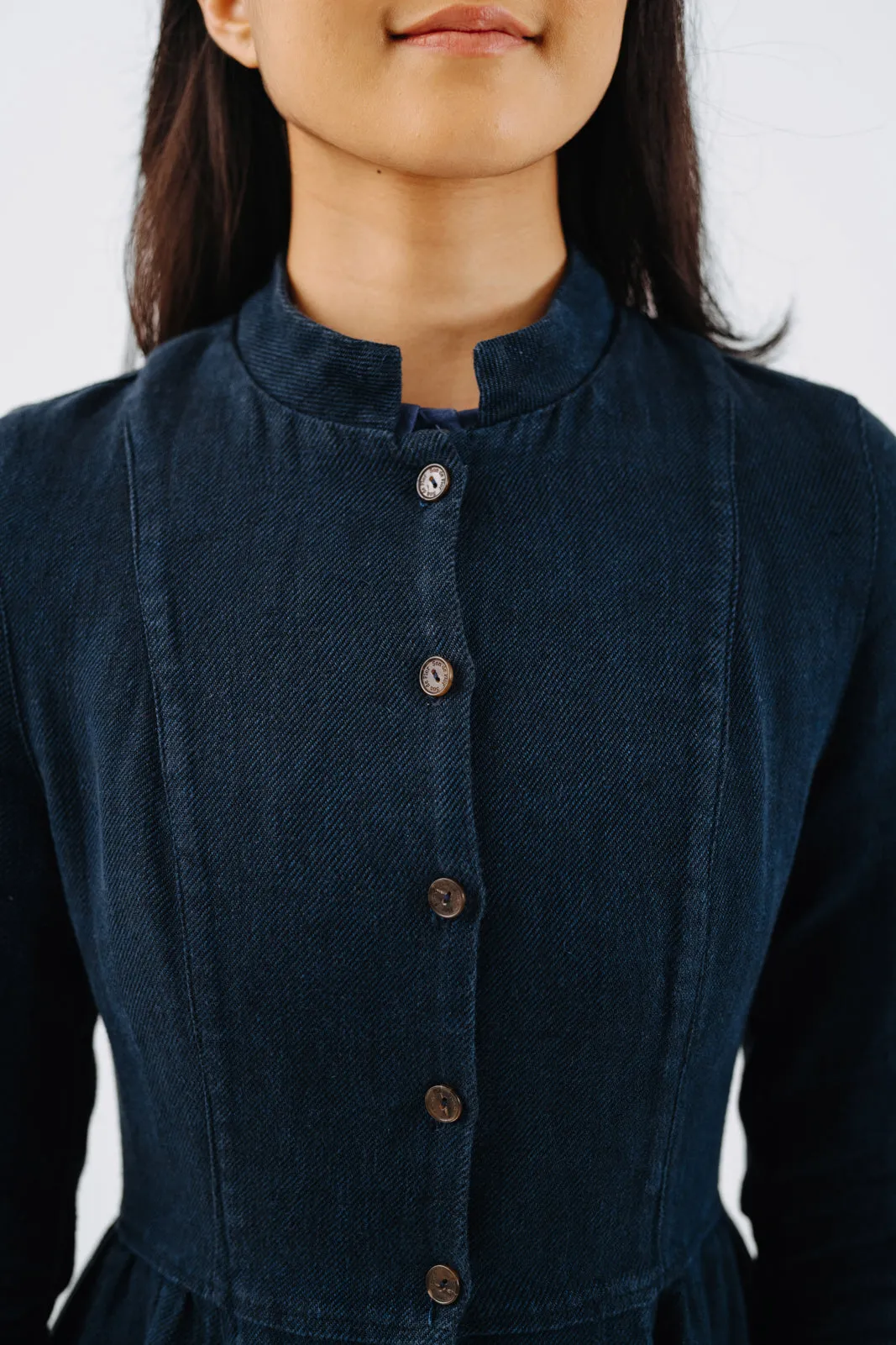 Victorian Coat, Twill Linen, Night Navy