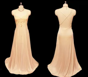 *VINTAGE PETRA LACE BODICE NIGHTGOWN WITH A BEAUTIFUL CRISS-CROSS BACK NIGHTGOWN IN GOLD RUSH - LARGE