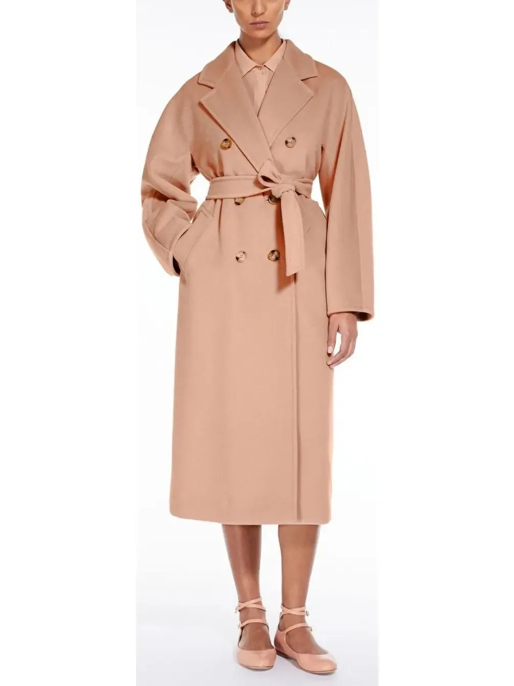 Women’s Double-Breasted Wool and Cashmere-blend Icon Coat, Pink